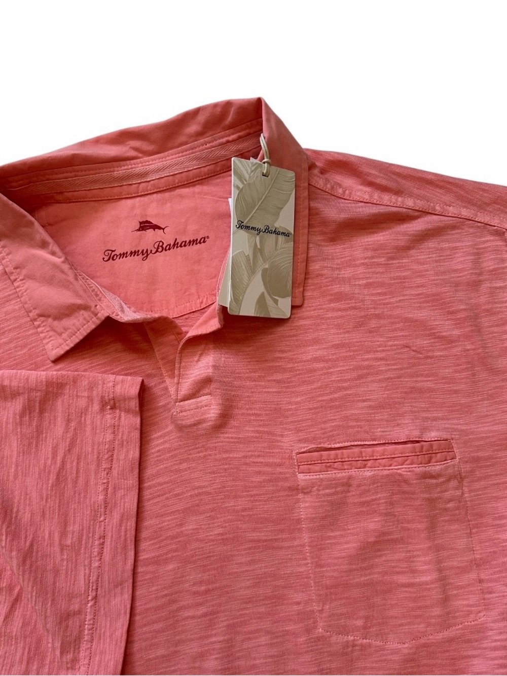 Tommy Bahama Shellrossa Orange Beach Faded Johnny Collar Polo Shirt Men’s 1XLB